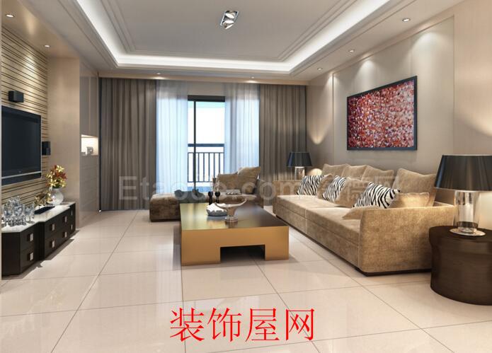 客厅地板砖图片 客厅地板砖装修效果