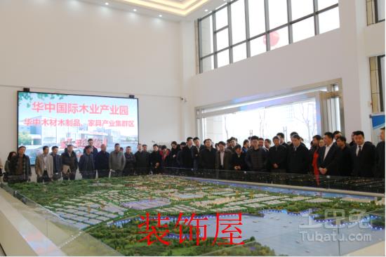 中国林业集团投资建设木材木制品家具项目 与会人员参观华中国际木业产业园